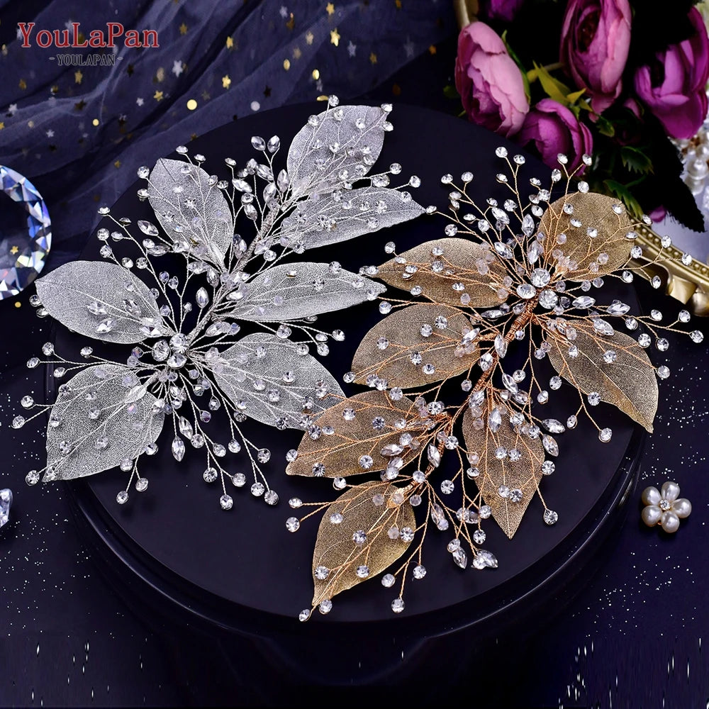 Flower Bridal Hair Clips Rhinestone Side Hairpin Accessory