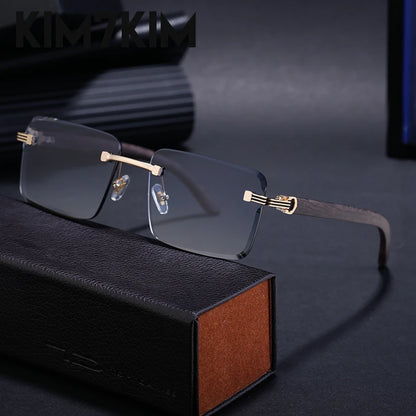 Vintage Square Rimless Sunglasses