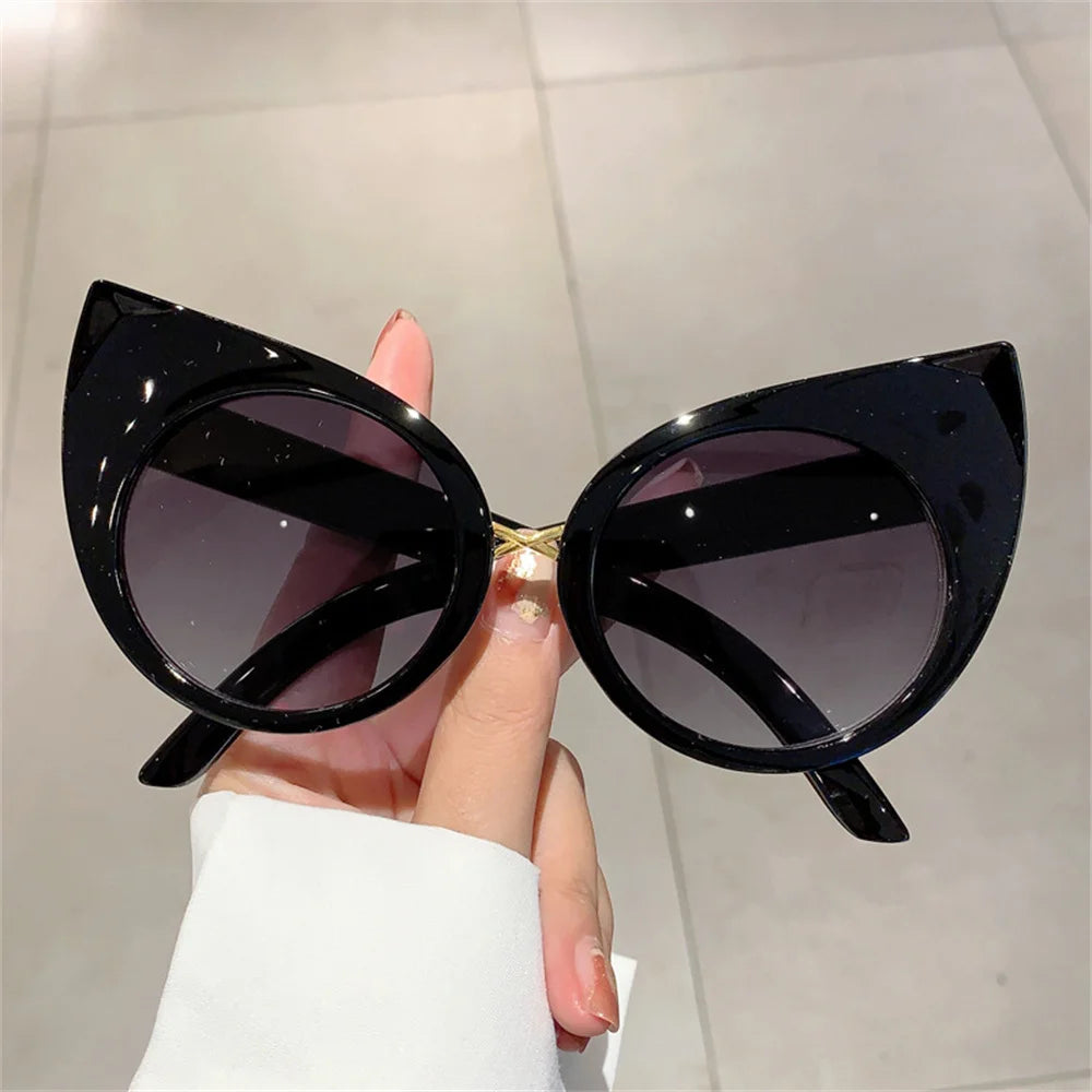 Fashion Vintage Cat Eye Sunglasses Women Luxury Brand Designer Black Glasses Sun Glasses For Female UV400 Eyewear Shades