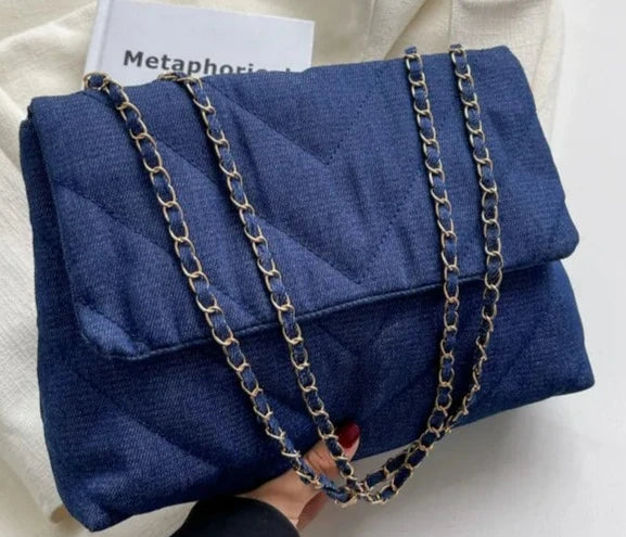 Denim Blue Shoulder Bag