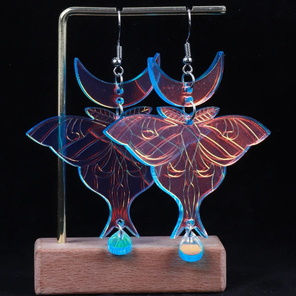 Iridescent Butterfly Drop Dangle Earrings