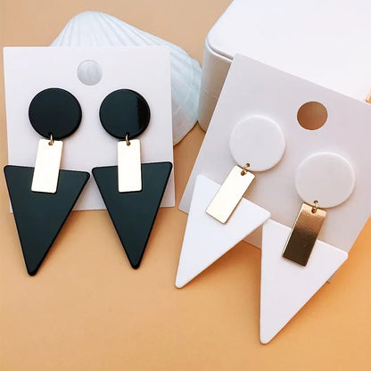 Square Punk Exaggerated Geometric Earrings