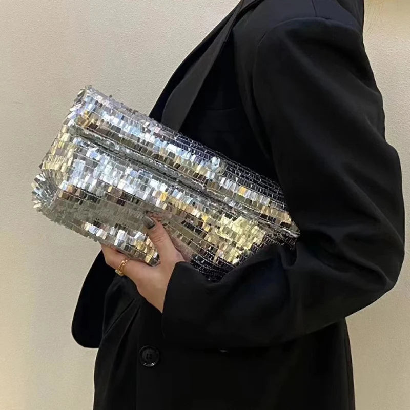 Luxury Design Sequin Women Handbag Clutch Bag Fashion and Shiny Evening Bag New Women Bag