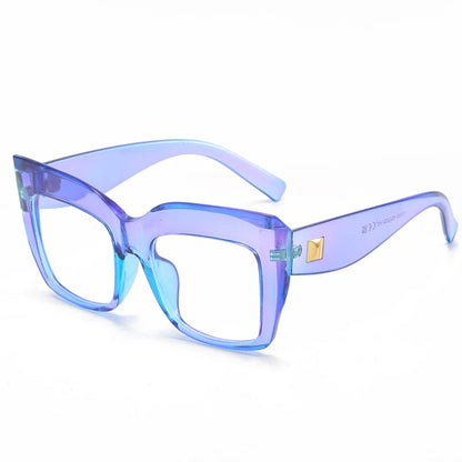 Oversized Square Women's Glasses Frames Fashion  Anti Blue Light
