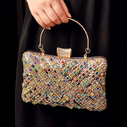 Colorful Unique Diamond Bling Clutch