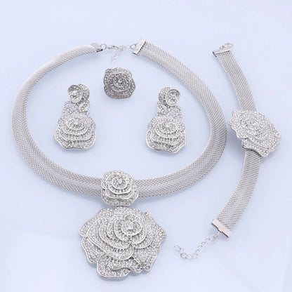 CYNTHIA Dubai Women Silver Plated Jewelry Sets