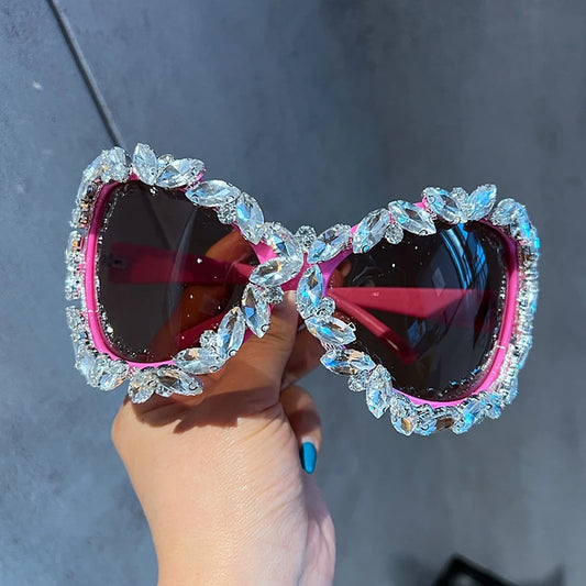 Diamond  Oversized Punk Sunglasses