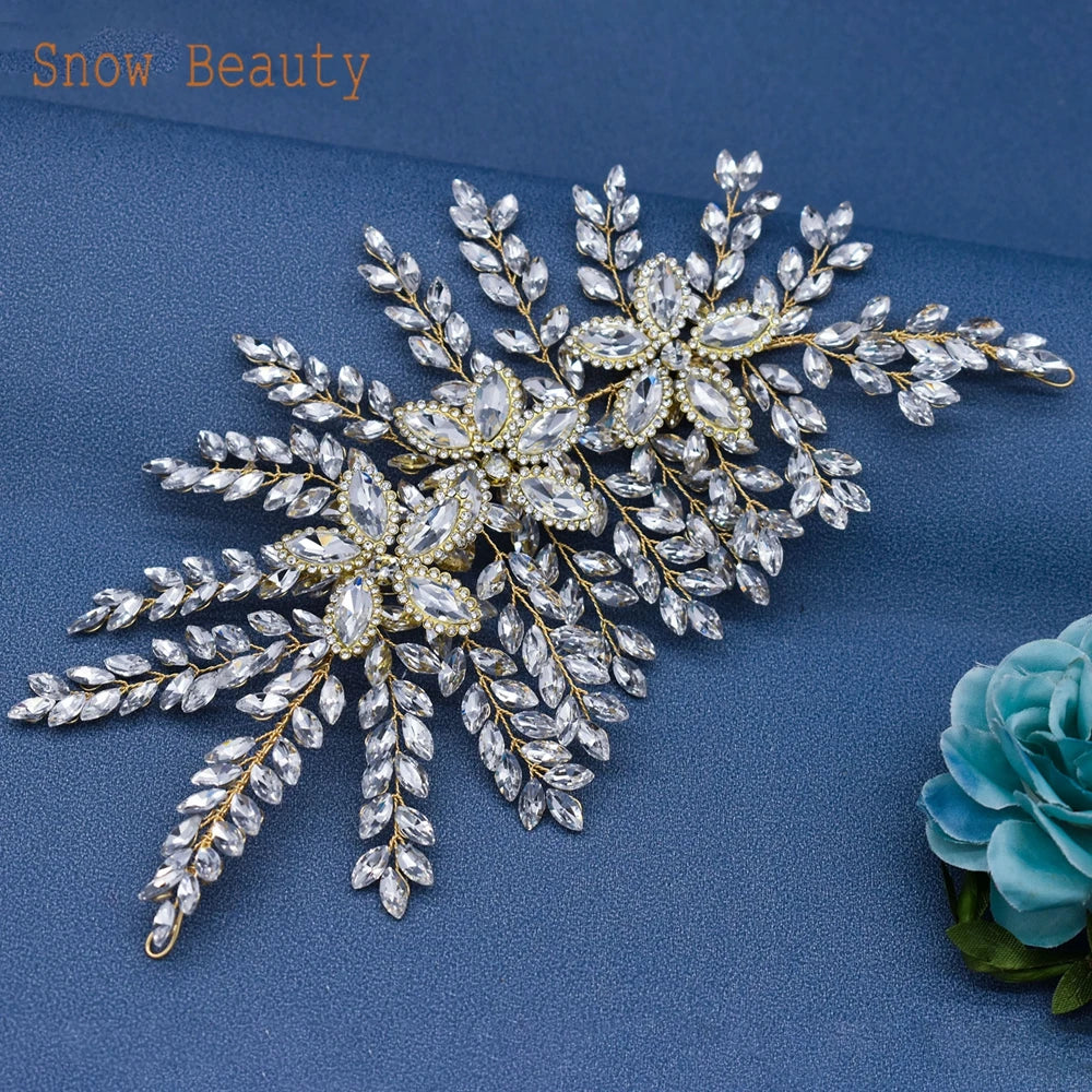 Crystal Wedding Headpieces Hair Accessories Rhinestone Beads