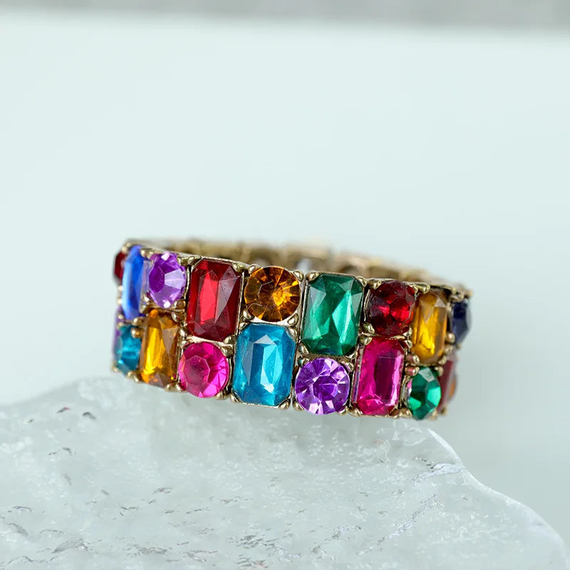 Metallic Colorful Shiny Wide Bracelet