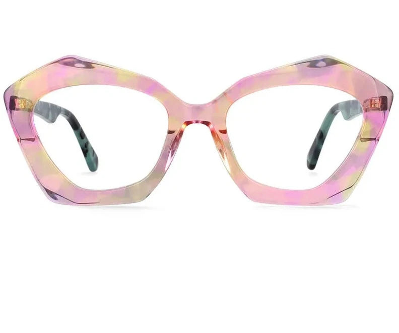 Sexy Ladies Cat Eye Acetate Floral Butterfly Frame