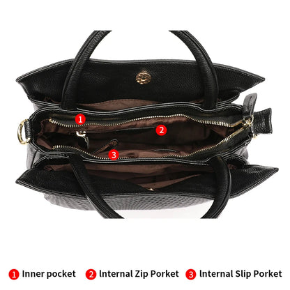 Genuine Leather Bucket Bag for Women 2022 New Fashion Casual Handheld Women's Bag Commuter Style Large Capacity Bag