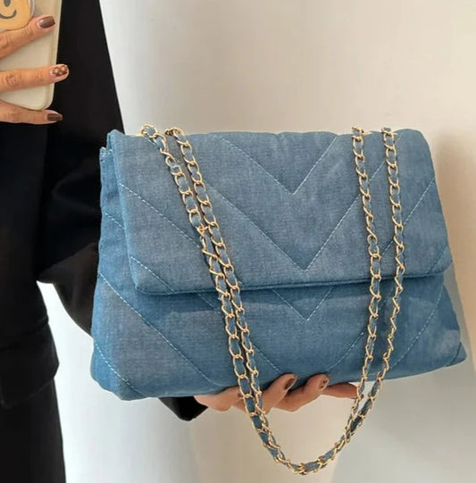 Denim Blue Shoulder Bag