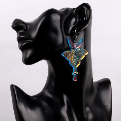 Iridescent Butterfly Drop Dangle Earrings