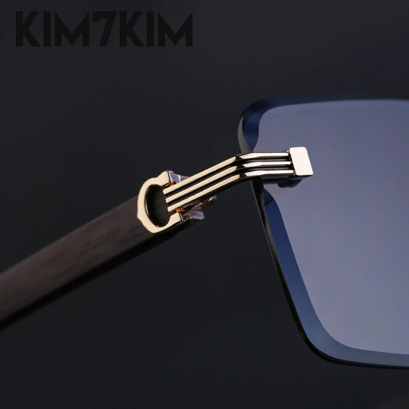 Vintage Square Rimless Sunglasses