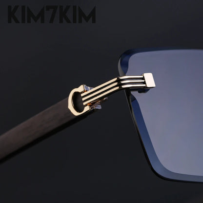 Vintage Square Rimless Sunglasses