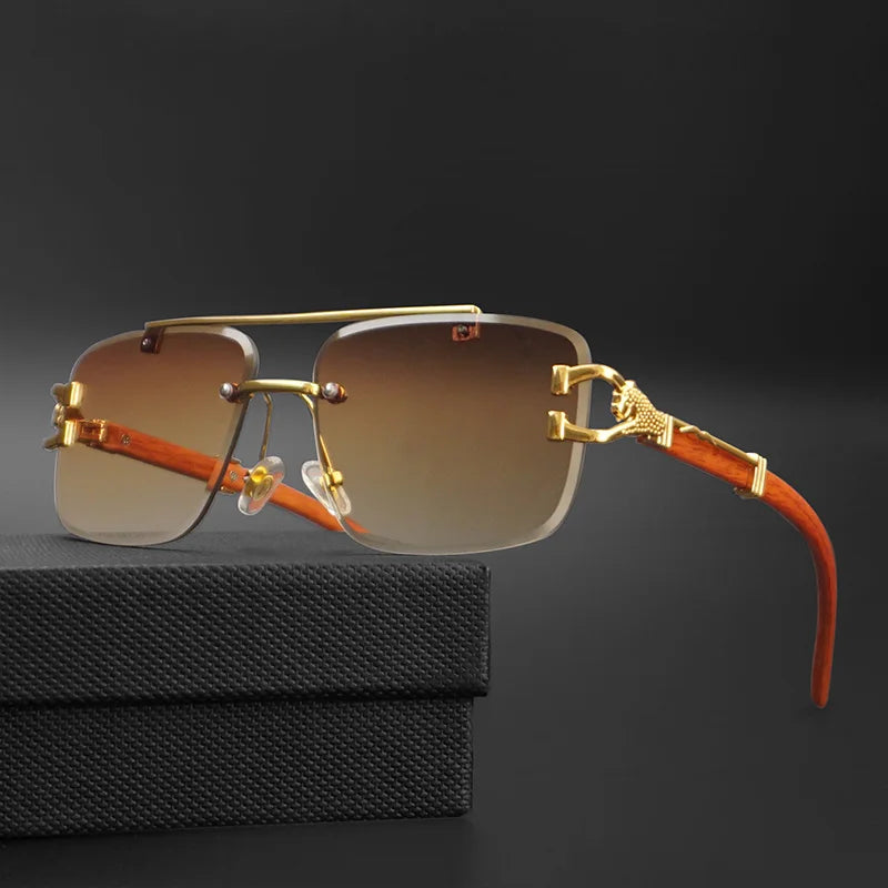 Men Retro Square Sunglasses