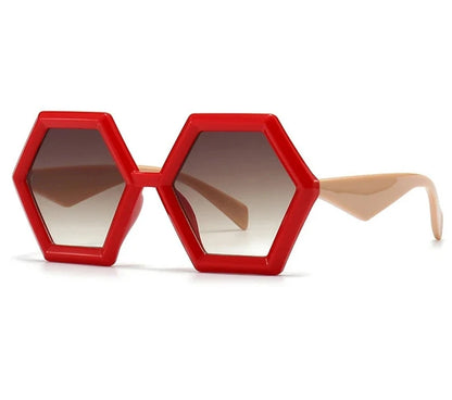 Retro Polygon Square Sunglasses