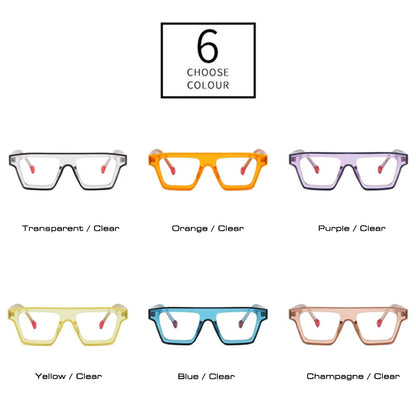 SHAUNA Retro Square Candy Color Glasses Frames