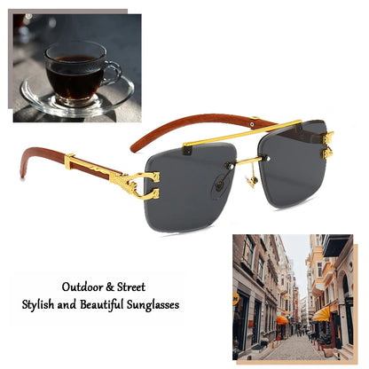 Men Retro Square Sunglasses