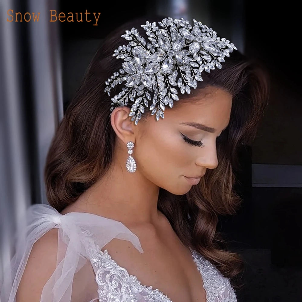 Crystal Wedding Headpieces Hair Accessories Rhinestone Beads