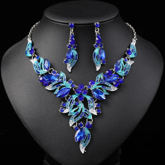 Blue Crystal Necklaces