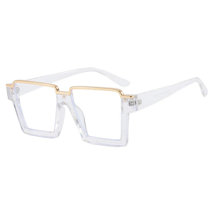 Transparent Women Luxury Square Elegant Half-Frame Glasses