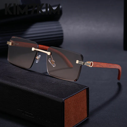 Vintage Square Rimless Sunglasses