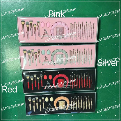 Professional 23pcs Glam Rhinestone Makeup Brush Set