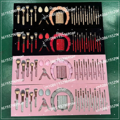 Professional 23pcs Glam Rhinestone Makeup Brush Set