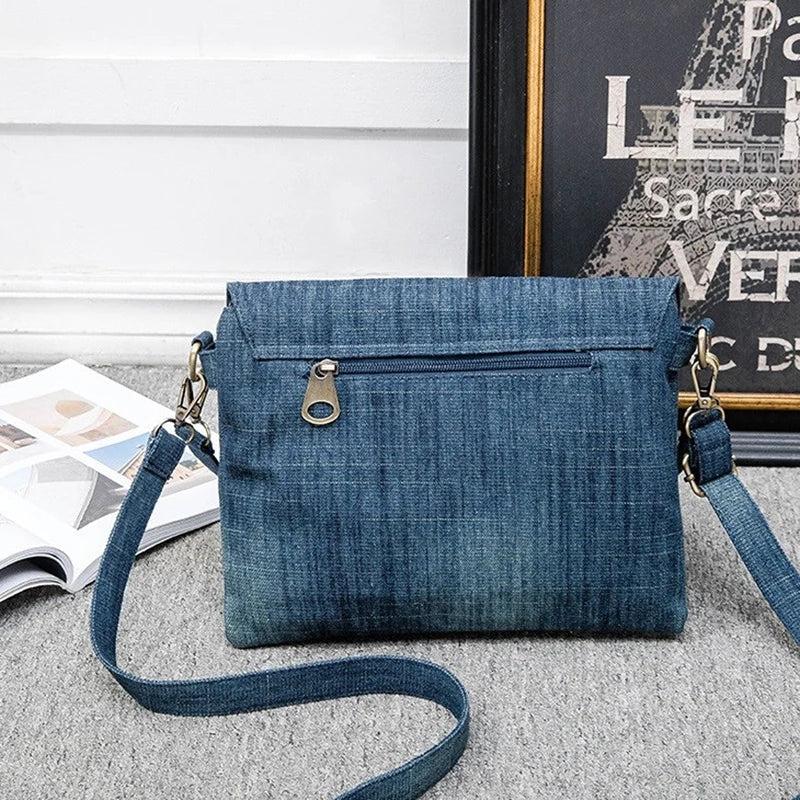 Denim Shoulder Bag Small Size Crossbody