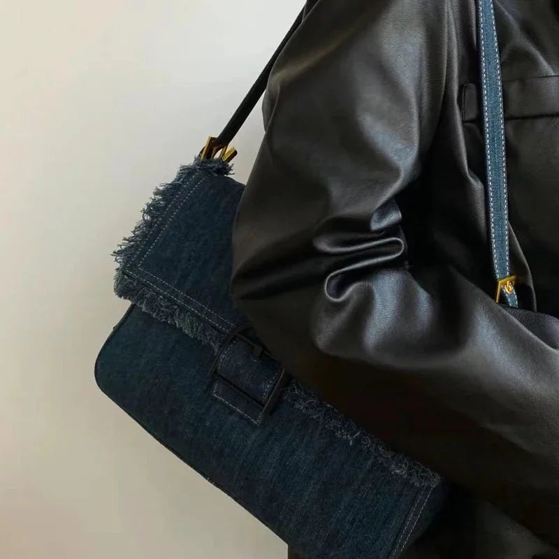 Denim Vintage Messenger Bag