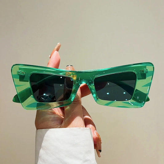 KAMMPT Fashion Cat Eye Sunglasses Women 2023 New Vintage Candy Color Shades Sun Glasses Trendy Brand Outdoor Travelling Eyewear