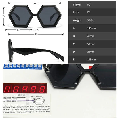 Retro Polygon Square Sunglasses