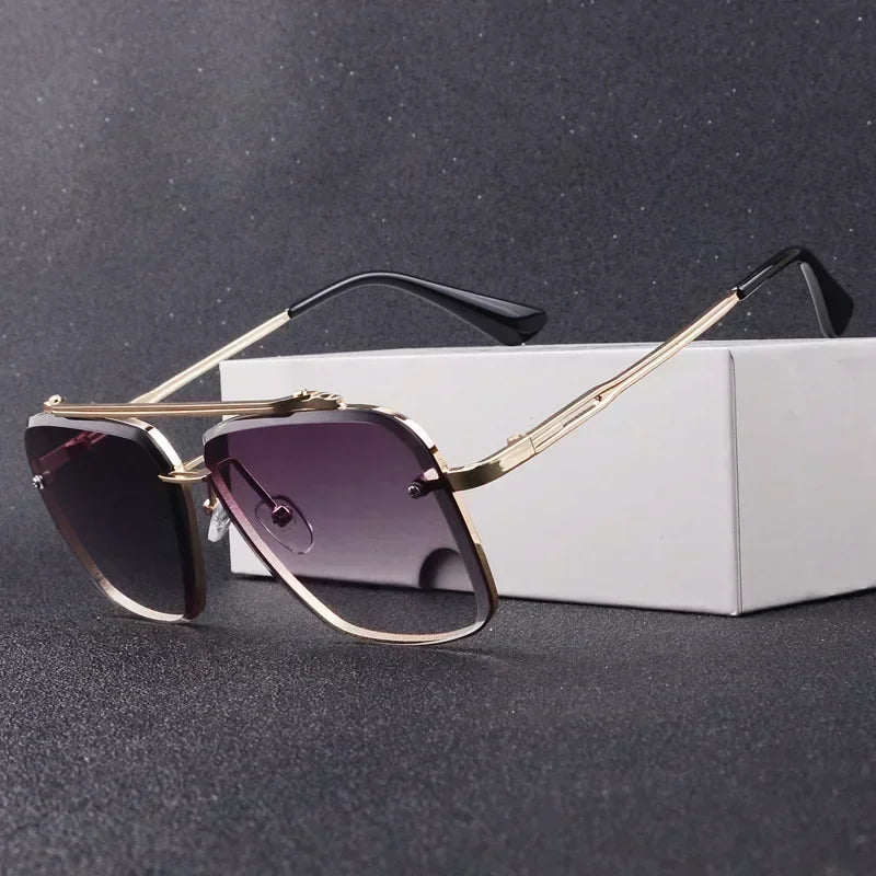 Fashion Square Luxury Design Sunglasses Men