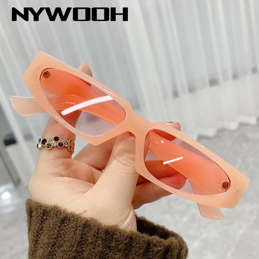 NYWOOH 2023 Fashion Cat Eye Sunglasses for Women Vintage Shades UV400 Brand Designer Men Trendy Multicolor Eyewear for Lady