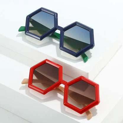 Retro Polygon Square Sunglasses