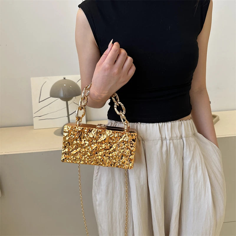 Luxury Gold & Silver Evening Bag