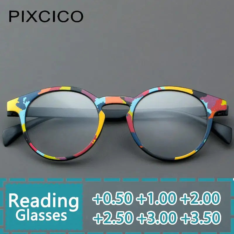 R57059 Rainbow Tr90 Presbyopic Eyewear Lady Trend Cat Eye Reading Glasses Dioptric +100 +200 +300 Optical Clear Eyeglass