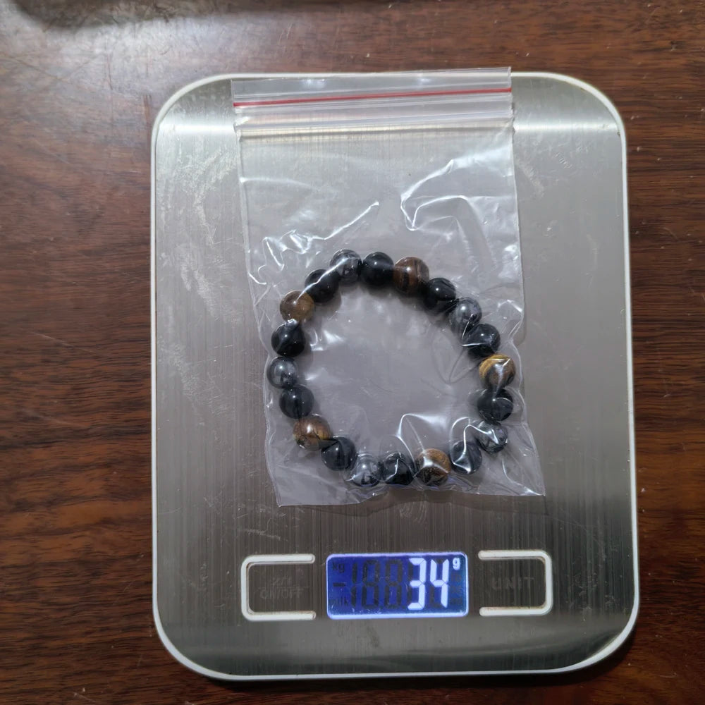 Natural Black Obsidian Hematite Tiger Eye Beads Bracelets Men for Magnetic Health Protection  Soul Jewelry Pulsera Hombre