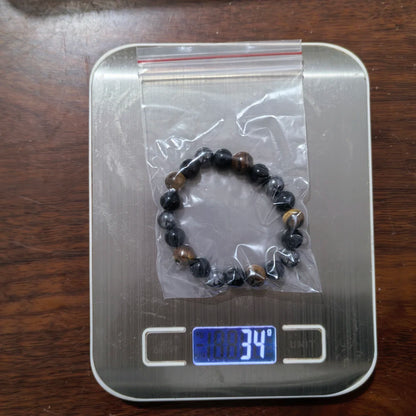 Natural Black Obsidian Hematite Tiger Eye Beads Bracelets Men for Magnetic Health Protection  Soul Jewelry Pulsera Hombre