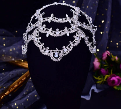 Rhinestone Bridal Headband & Shape Headdress