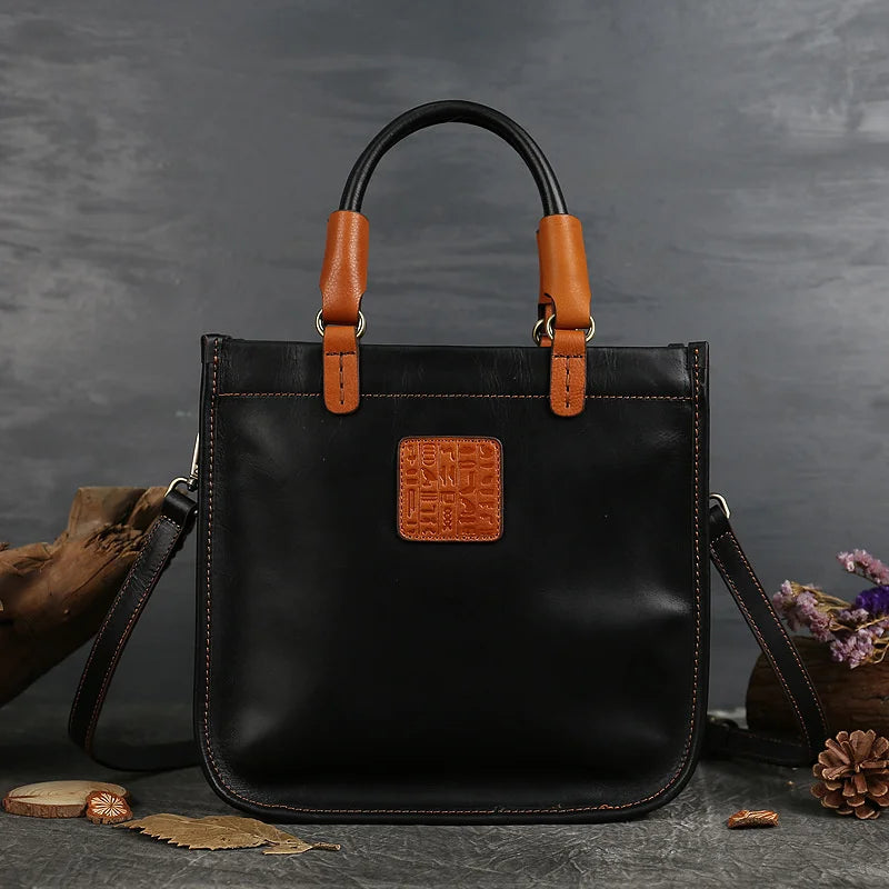 Genuine Leather Luxury Vintage Handbag