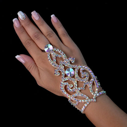 Elegant Colorful Hollow Finger Bracelet