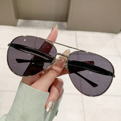 Oval Oversized Sunglasses Women Trendy Vintage Luxury Fashion Glasses