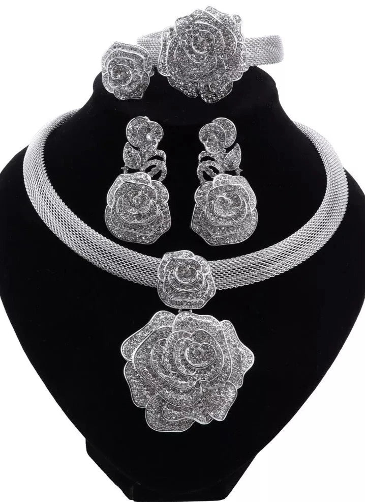 CYNTHIA Dubai Women Silver Plated Jewelry Sets