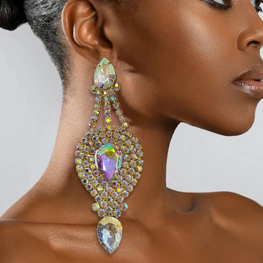 Stonefans Exaggerate Crystal Dangle Earrings