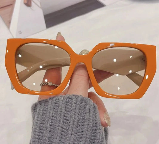 Square Sunglasses Orange Punk