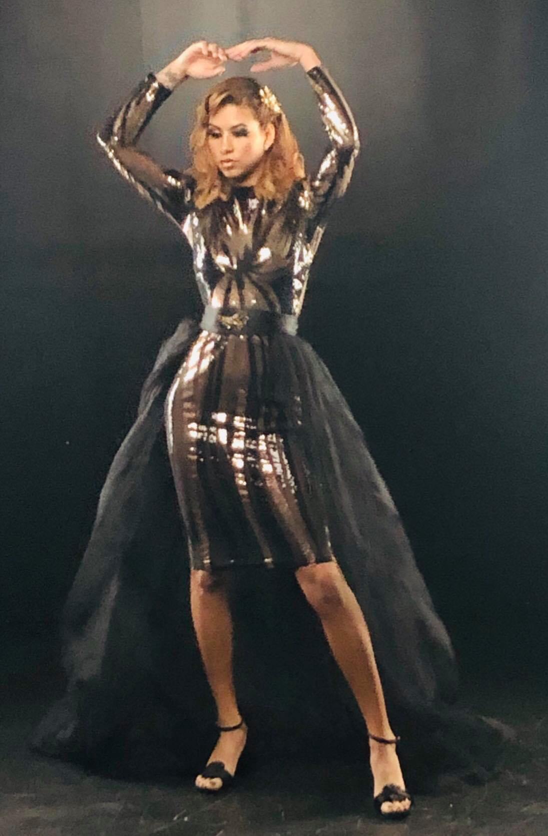 Sexy Sequins Long Sleeve Sheer Mesh See Through Bodycon Midi Dress – T&L Fashions Boutique