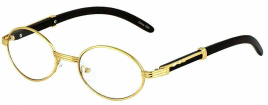 Za'hira Classic Style Wooden Hip Hop Retro Oval Gold Frame