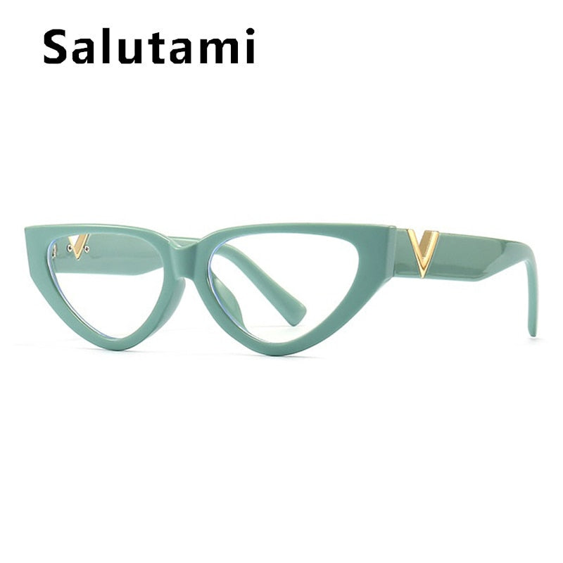Unique Cat Eye Anti-blue Light Clear Lens Glasses & Sunglasses For Women